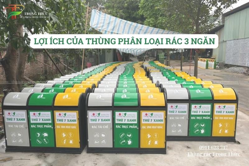 Lợi ích của thùng rác phân loại 3 ngăn