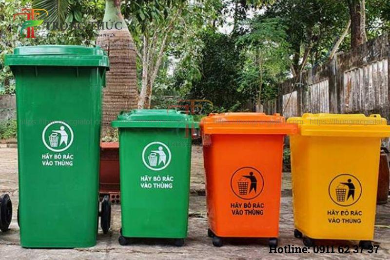 thùng rác công cộng Hà Nội dung tích lớn ngoài trời
