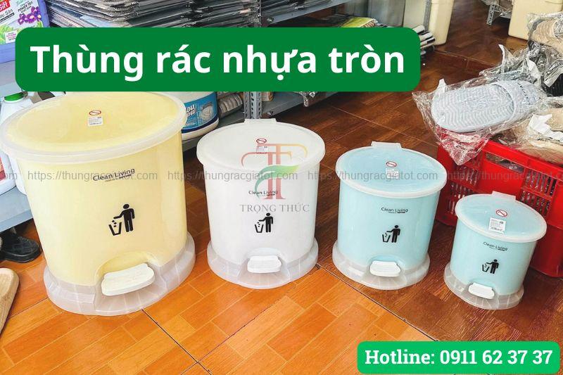 Thùng rác nhựa tròn